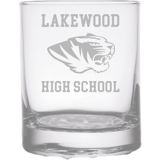 Lakewood High School Old Fashioned Glass - Nob Hil Base