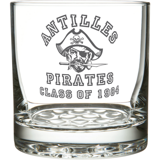 Antilles High School Pirates Class of 1984 Old Fashioned Glass - Nob Hil Base