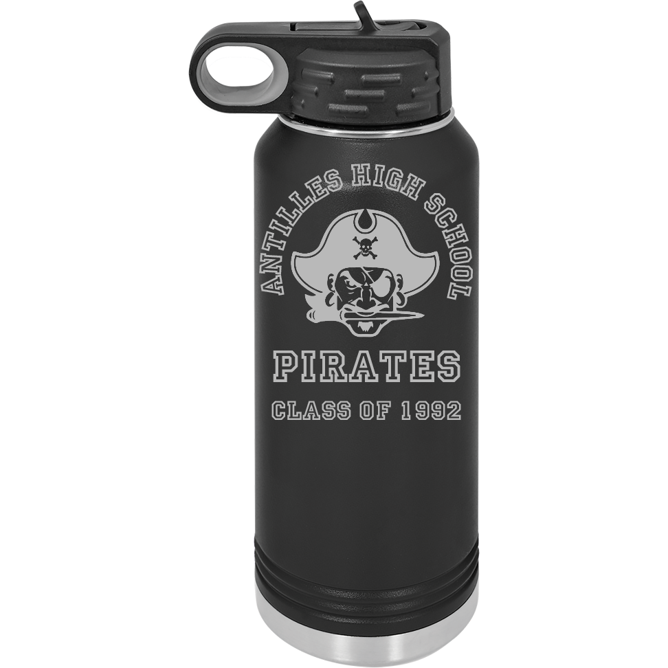 Antilles High School Pirates (Old School) 32 oz Water Bottle