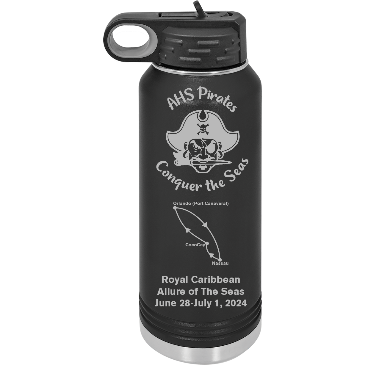 Antilles High School Alumni Association 2024 Reunion Cruise 32 oz Water Bottle