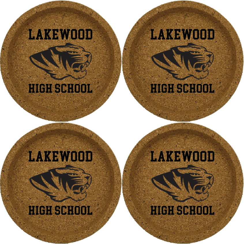 Lakewood High School Cork Coaster Set