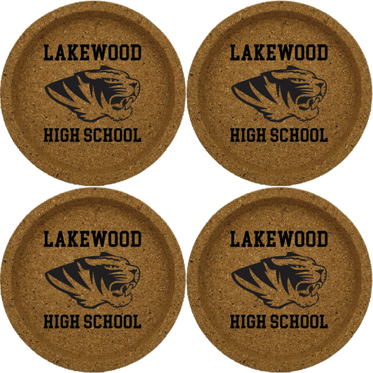 Lakewood High School Cork Coaster Set