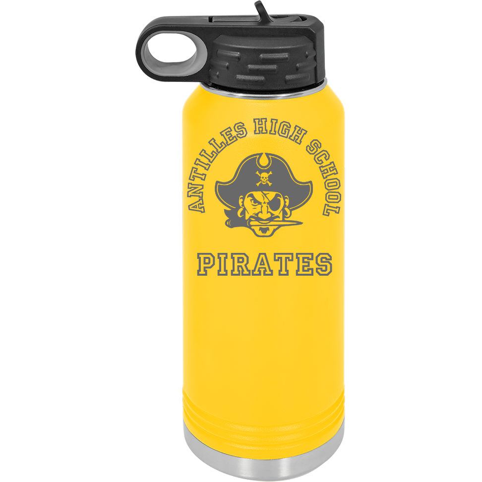 Antilles High School Pirates (Old School) 32 oz Water Bottle