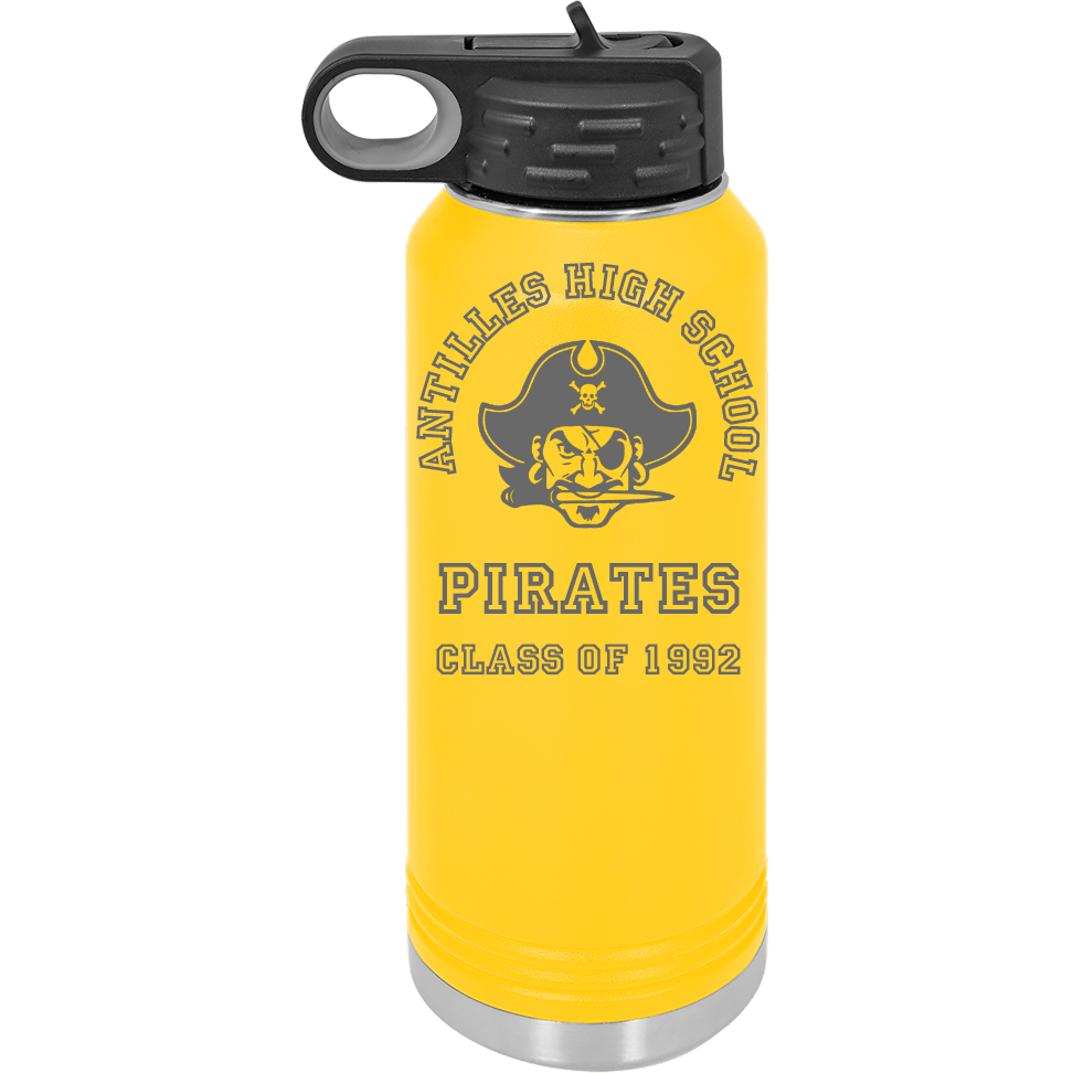 Antilles High School Pirates (Old School) 32 oz Water Bottle