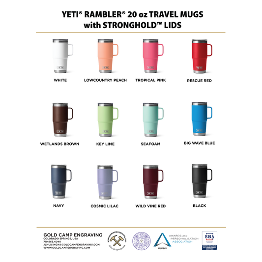 Yeti® Rambler® 20 oz Travel Mug with Stronghold™ Lid (Progressive Mug Option #2)